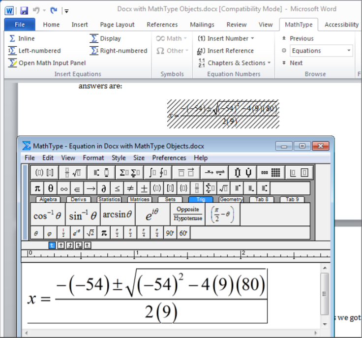 How To Math Equations In Word