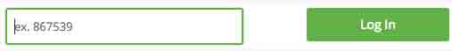 Enter 9 digit bypass code and click the Log In button next to the text field