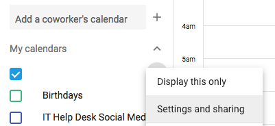 settings and sharing is the second option down